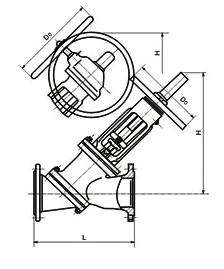 手動(dòng)Y型料漿閥結構圖